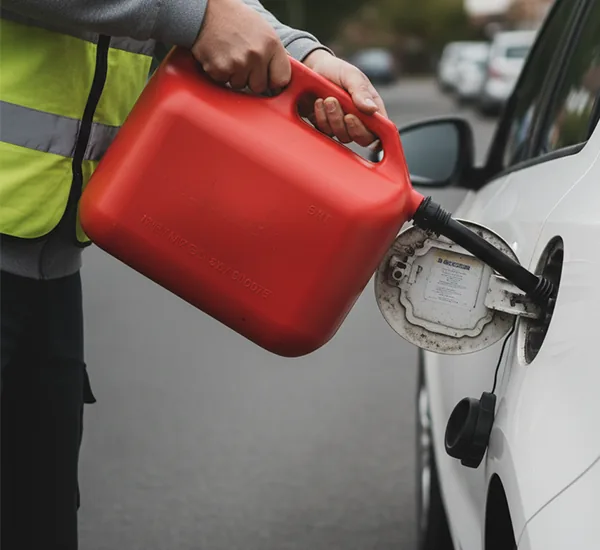 Roadside assistance at a broken-down car