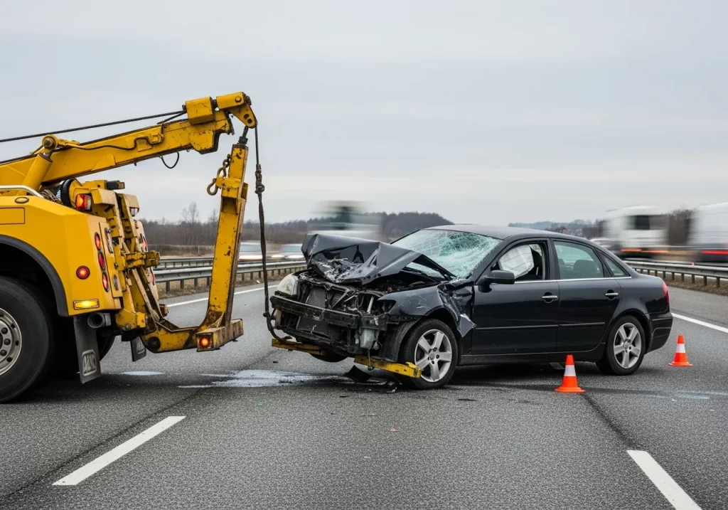 car accident towing