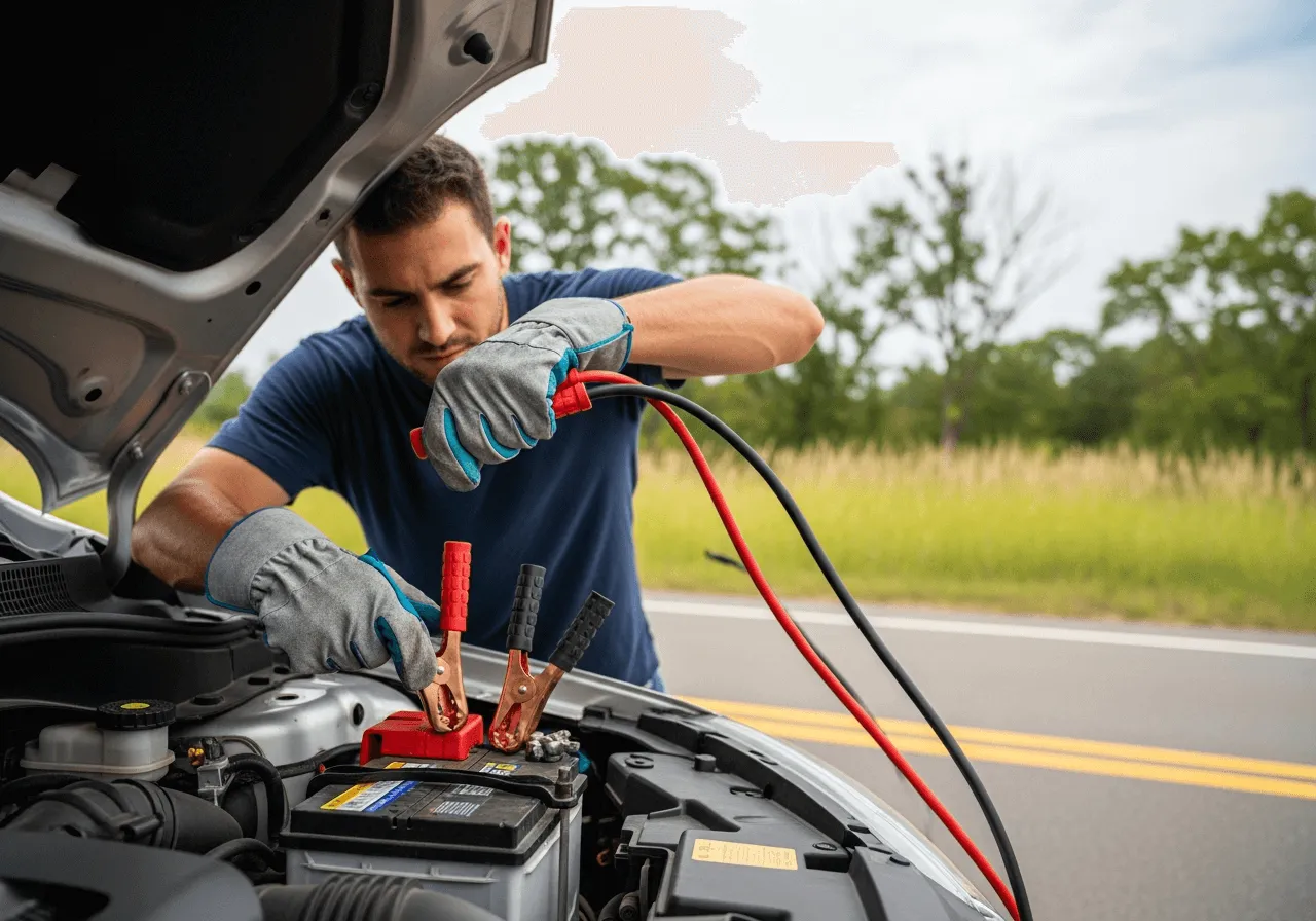 Battery and power checking in car