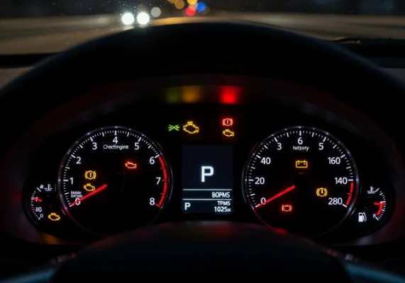 Car dashboard warning lights