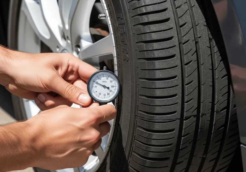 Checking Tire Pressure and Tread
