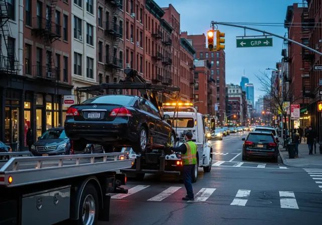 Wheel-lift tow truck used for short distance towing