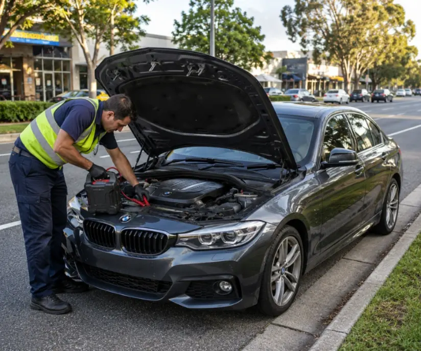 BMW roadside assistance with battery check