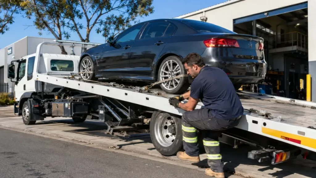Safe vehicle towing by professionals